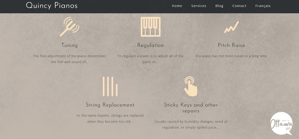 Quincy Pianos homepage
