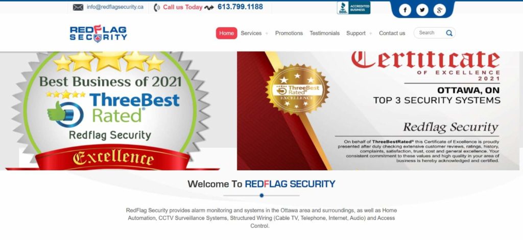 RedFlag Security's homepage
