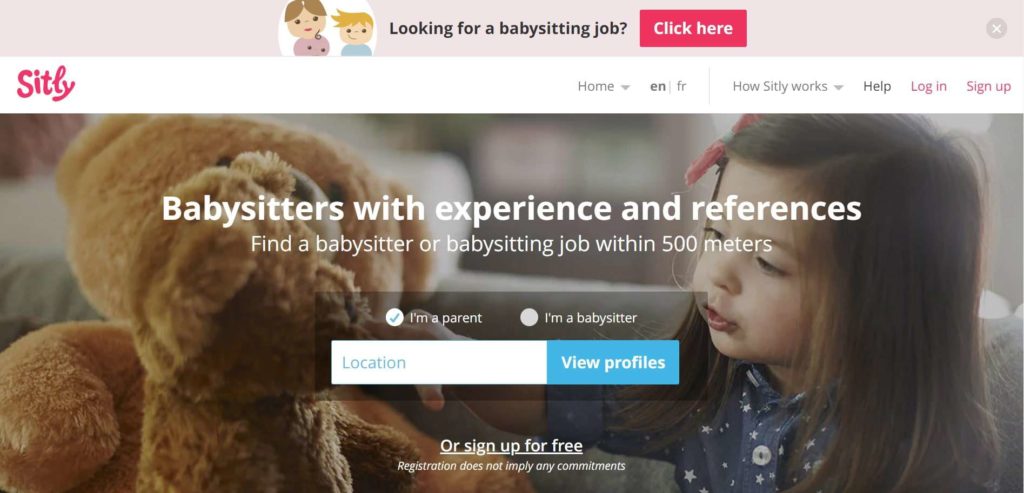 Sitly's homepage