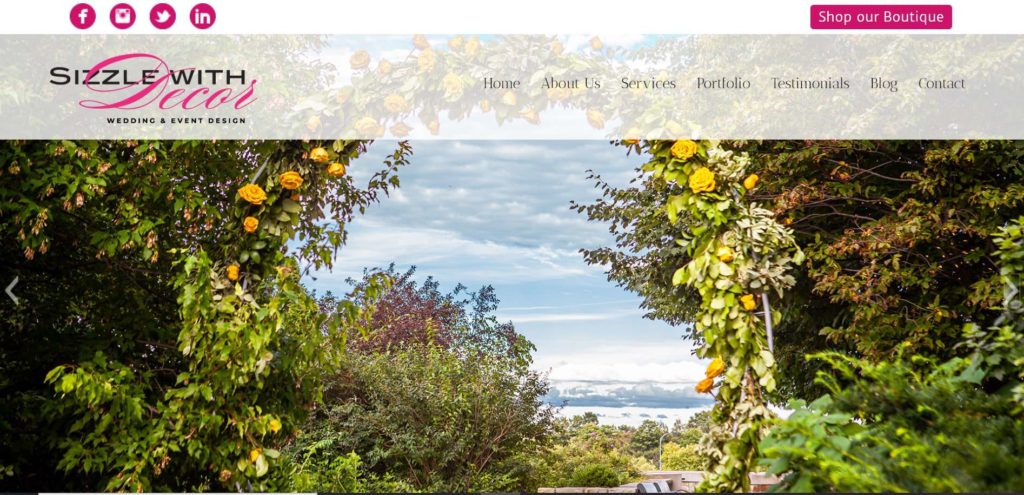 Sizzle with Decor's homepage