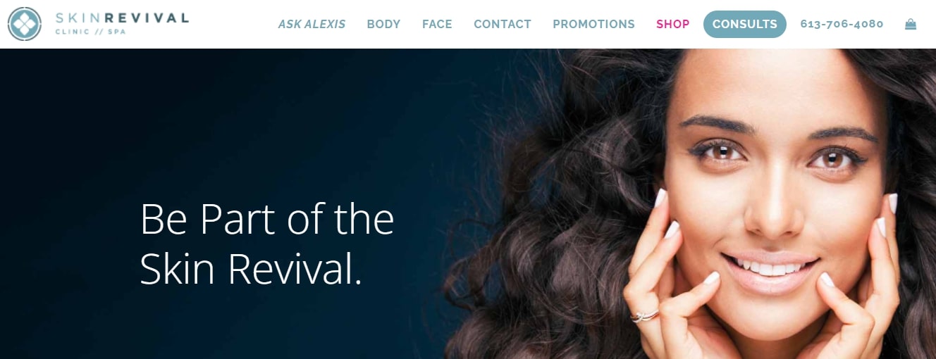 Skin Revival's homepage