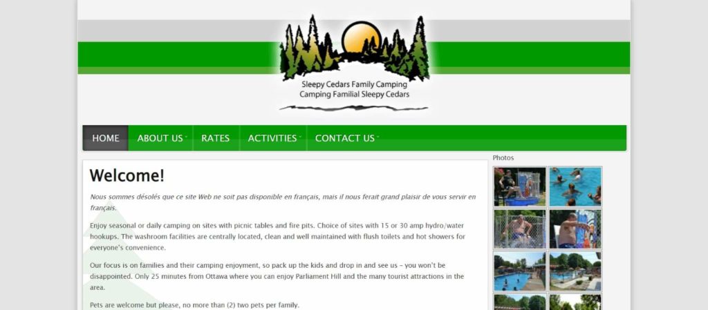 Sleepy Cedars Family Campground's homepage