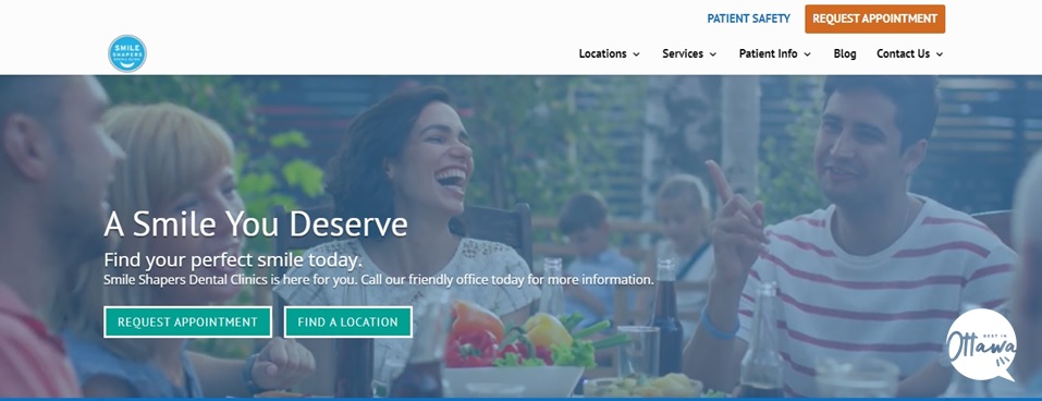 Smile Shapers Dental Clinic Ottawa's homepage