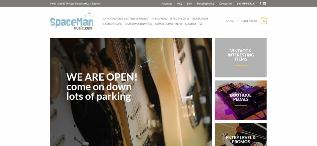 Spaceman Music's homepage