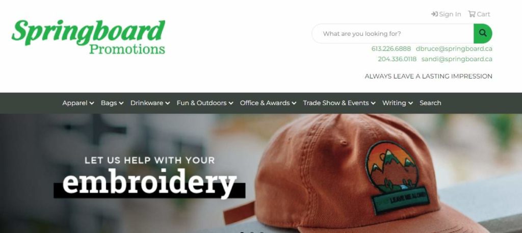 Springboard Promotions homepage