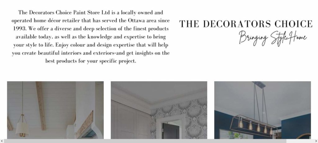 The Decorator’s Choice's homepage