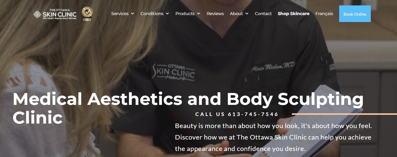 The Ottawa Skin Clinic's homepage