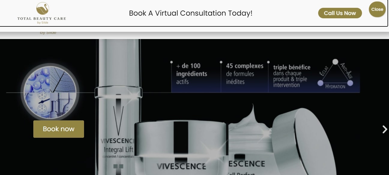 Total Beauty Care's homepage
