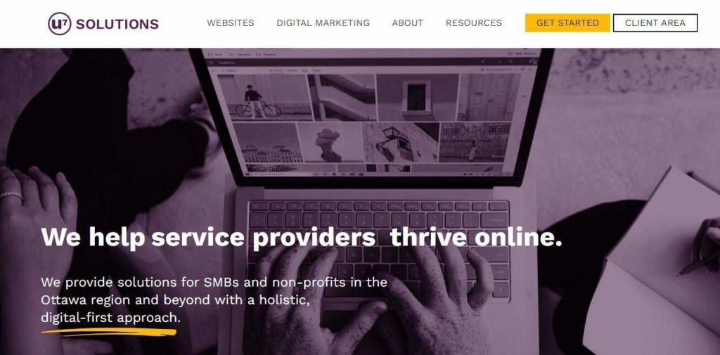 U7 Solutions homepage