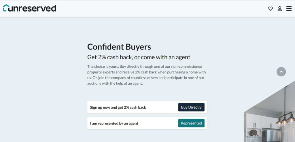 Unreserved's homepage