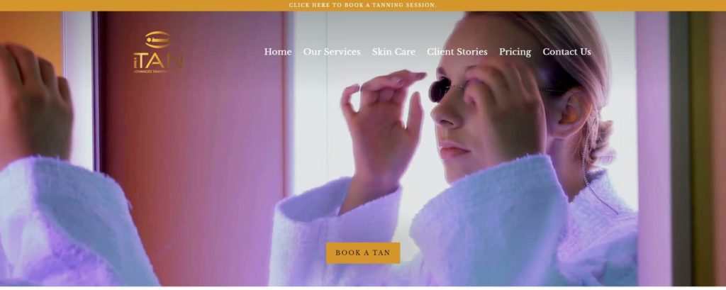 iTAN Advanced Tanning Studios' Homepage