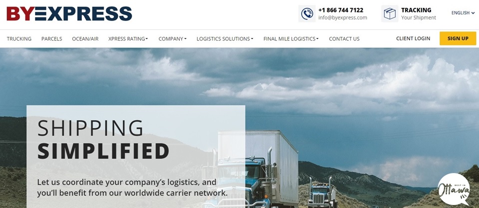 BYEXPRESS Logistics Homepage