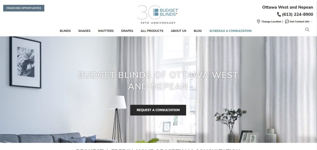 Budget Blinds Homepage