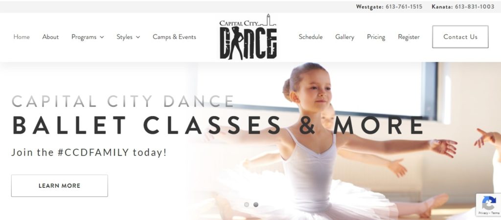 Capital City Dance Studio Ottawa Homepage