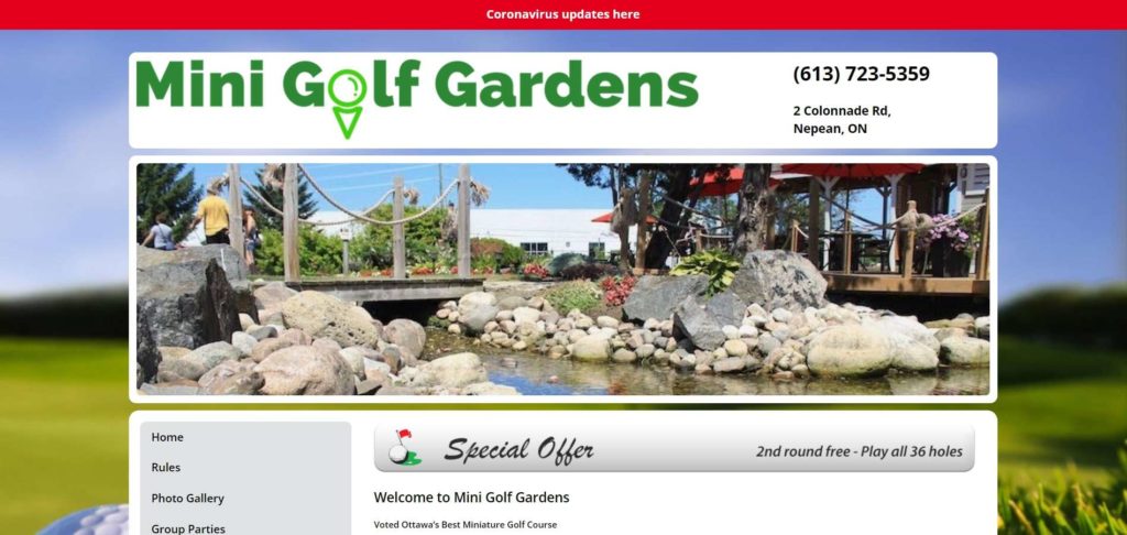 Casual Golfing at Mini Golf Gardens Homepage