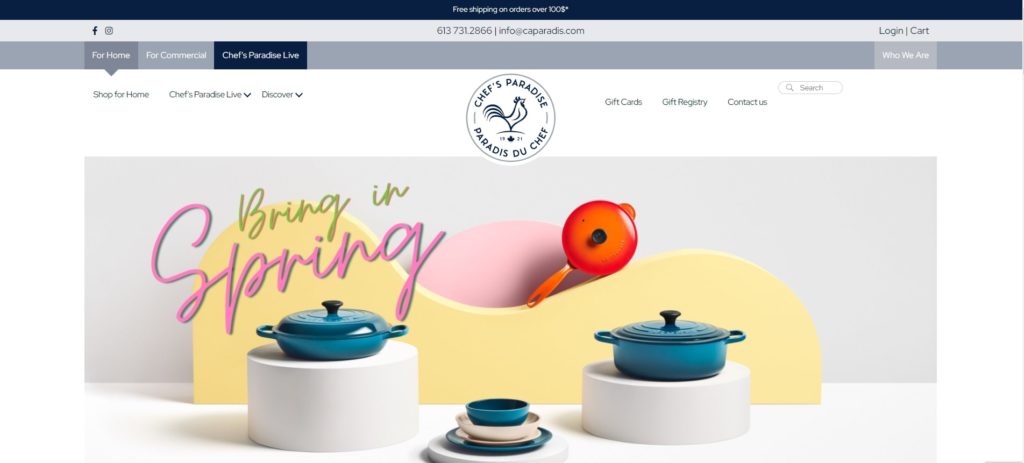 Chef's Paradise (Paradis du Chef) Homepage