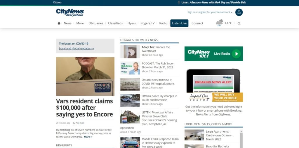 CityNews Ottawa Homepage