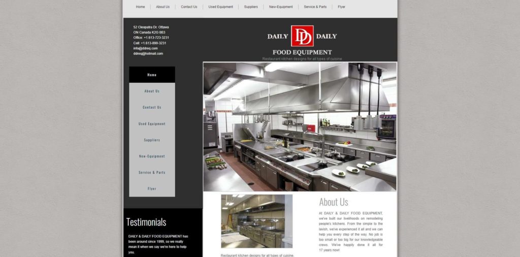 Daily&Daily Food Equipment Sale - Service - Parts Homepage
