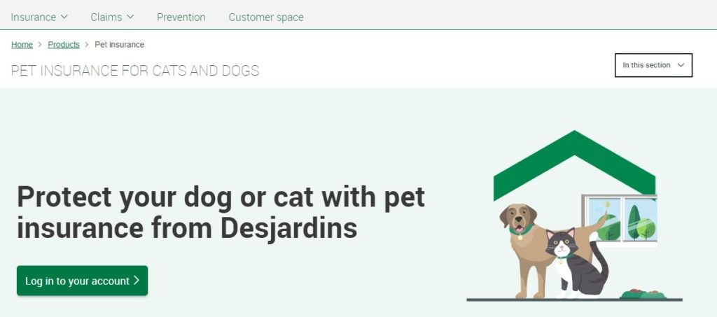 Desjardins Insurance Homepage