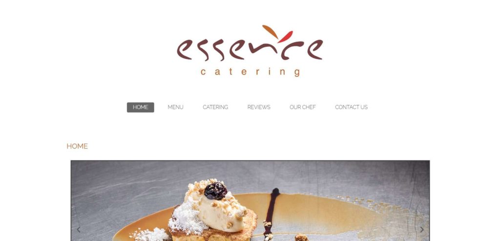 Essence Catering's homepage