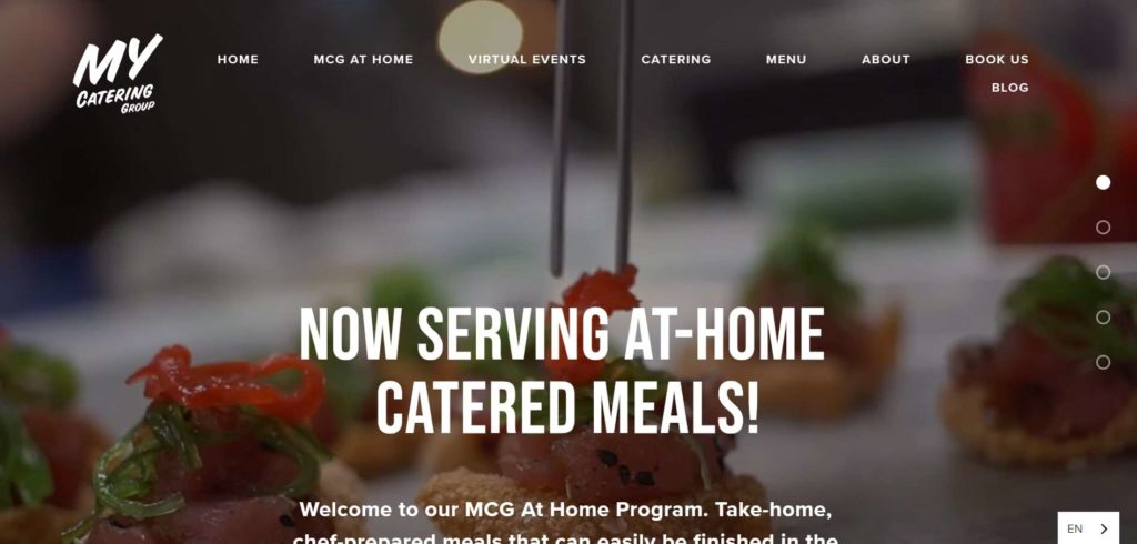 My Catering Group's homepage