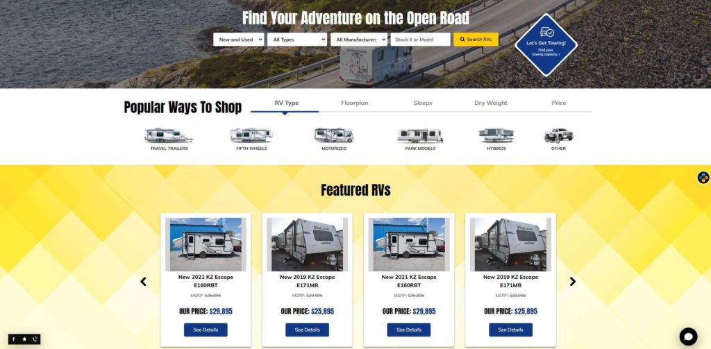 Open Roads RV Homepage