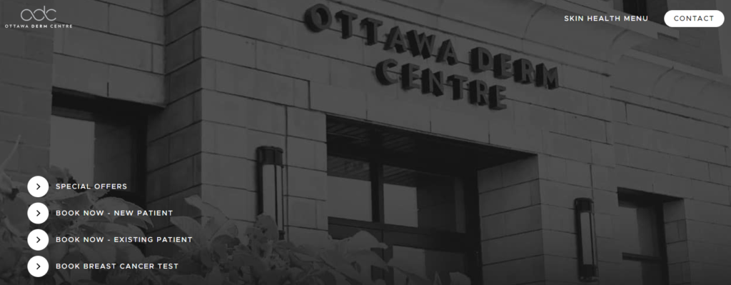 Ottawa Derm Centre's homepage