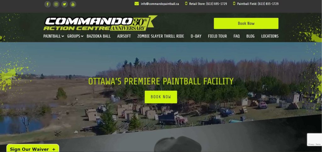 Paintball Games at Commando Homepage
