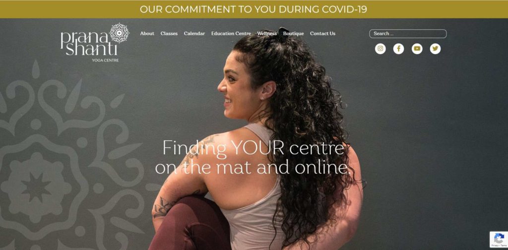 PranaShanti Yoga Centre Homepage