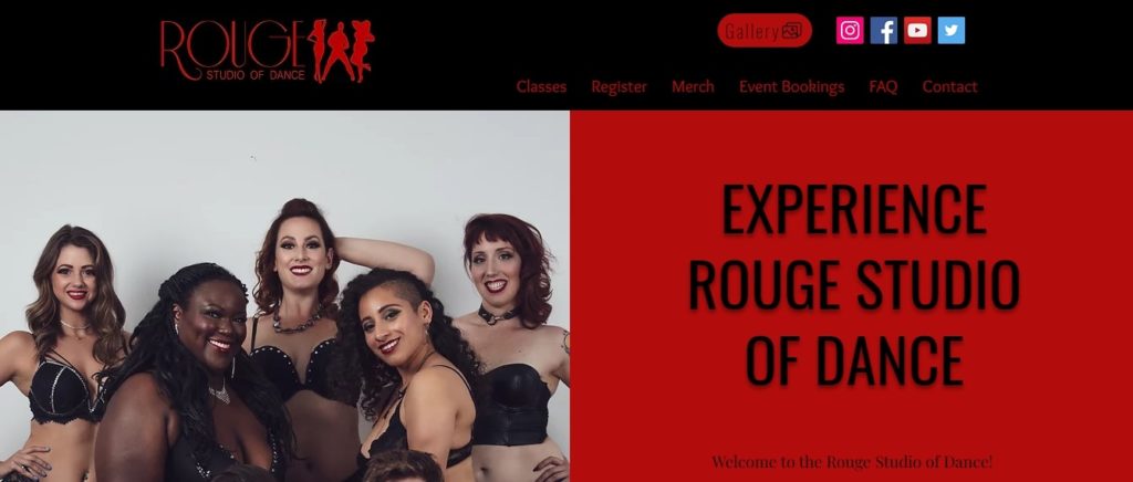 Rouge Studio of Dance Homepage