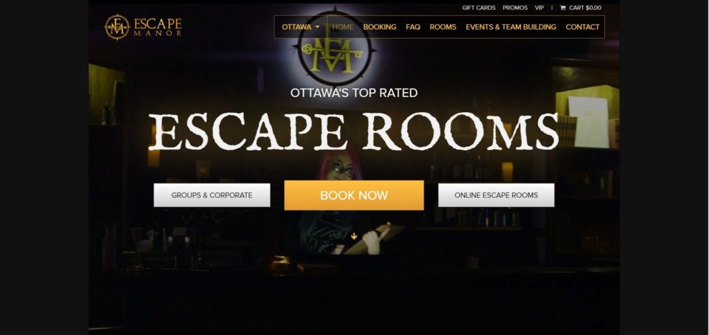 Solving Puzzles and Riddles at Escape Manor Homepage