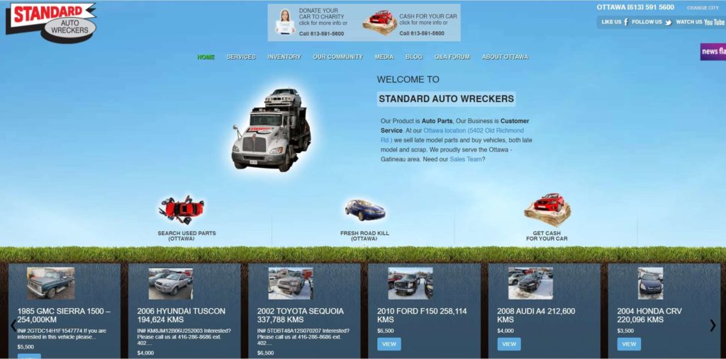 Standard Auto Wreckers Homepage