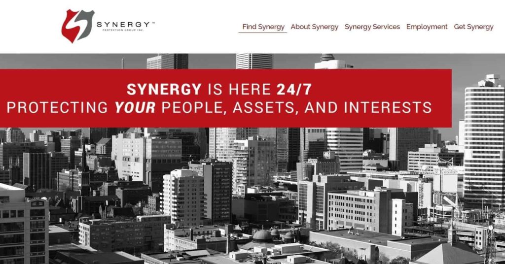 Synergy Protection Group Inc. Homepage