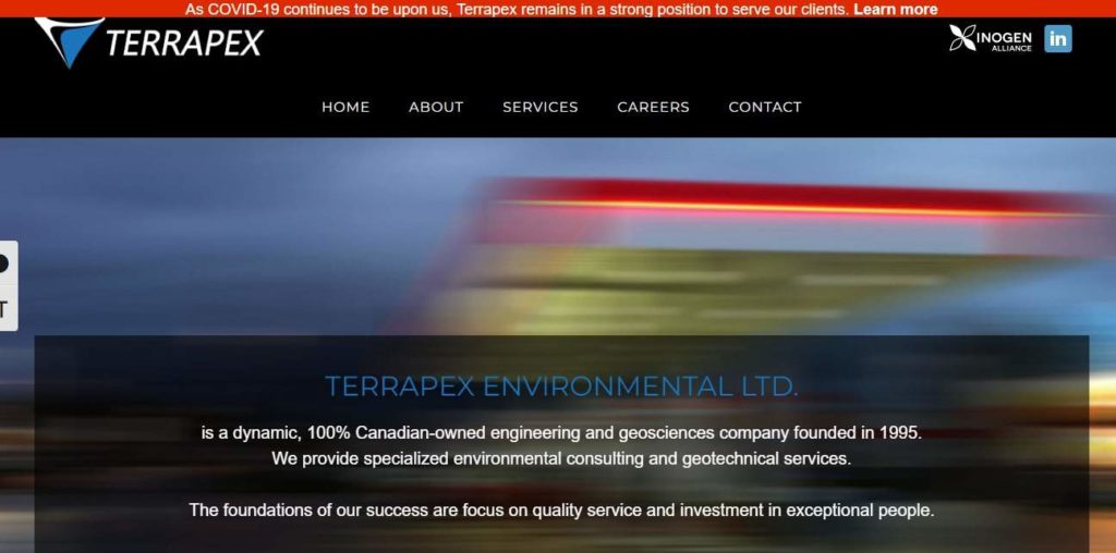Terrapex Environmental Ltd's homepage