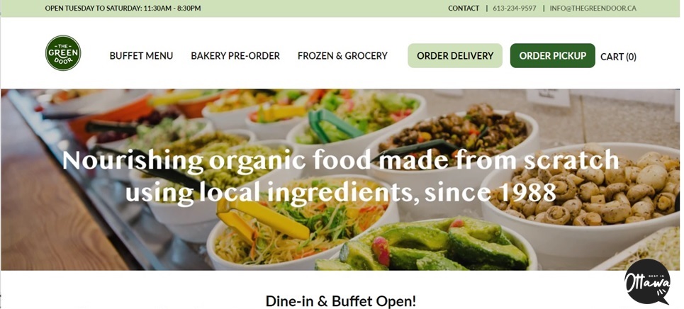 The Green Door Restaurant and Bakery Homepage
