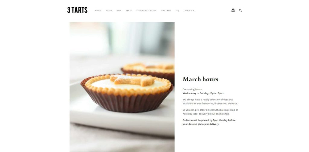 Three Tarts Homepage