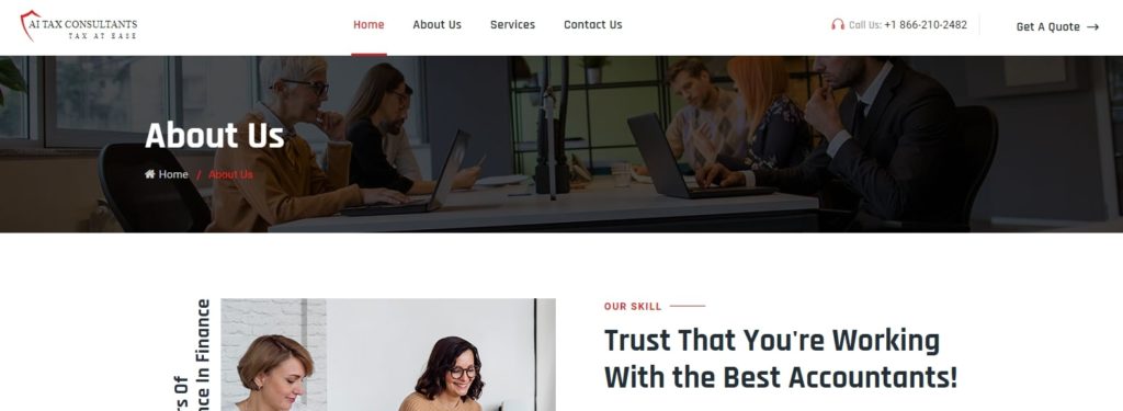 AI Tax Consultants Homepage