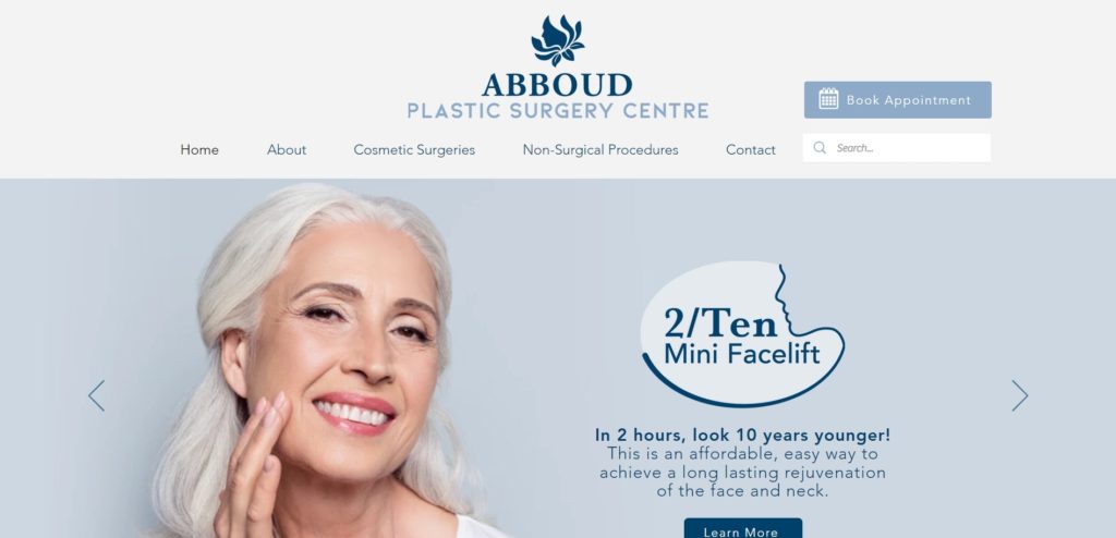 Abboud Plastic Surgery Centre Homepage