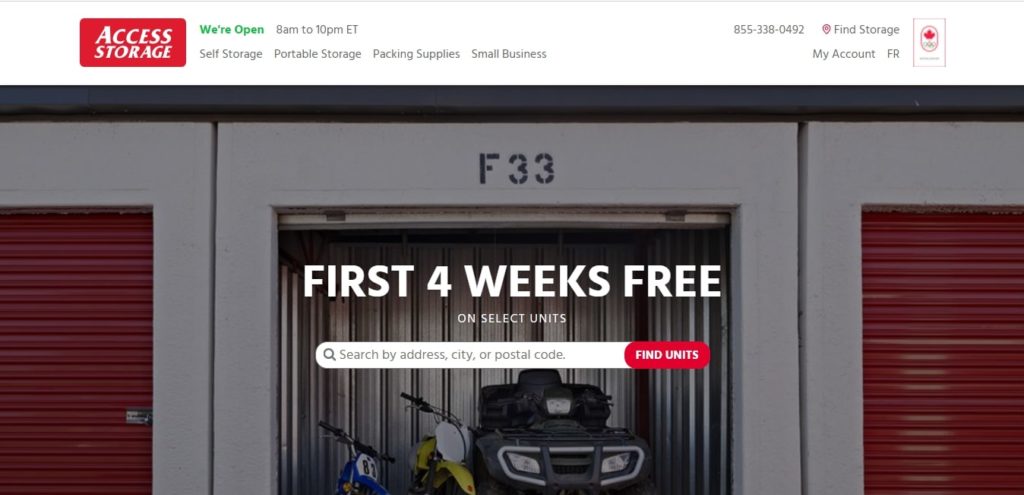 Access Storage Homepage