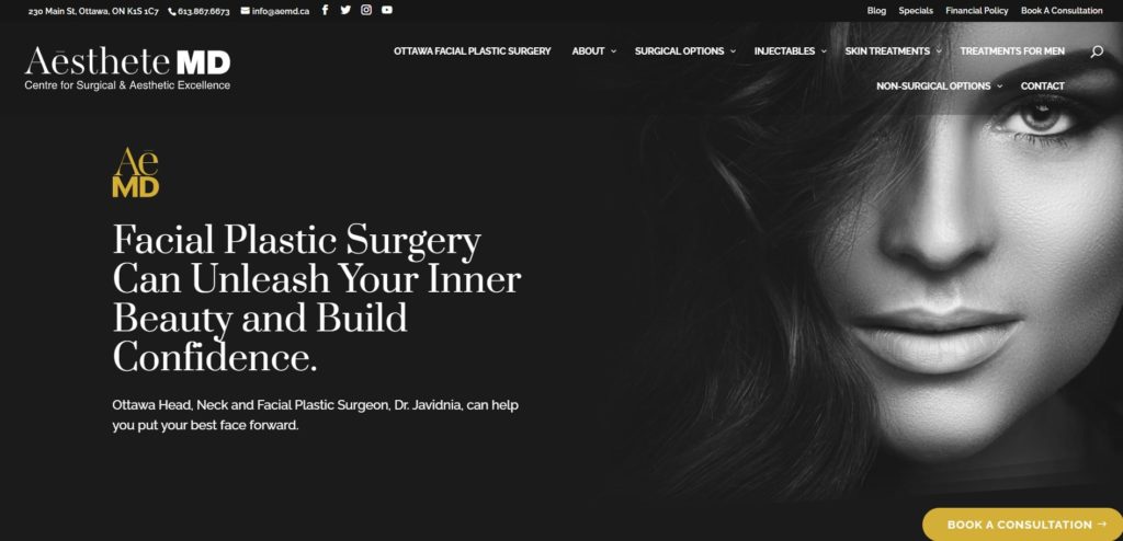 Aesthete MD Homepage