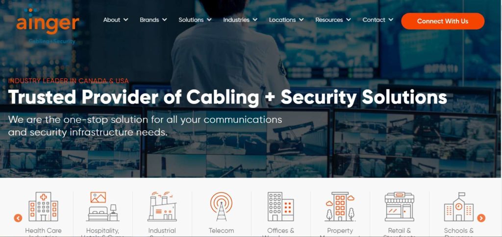 Ainger Cabling + Security Homepage