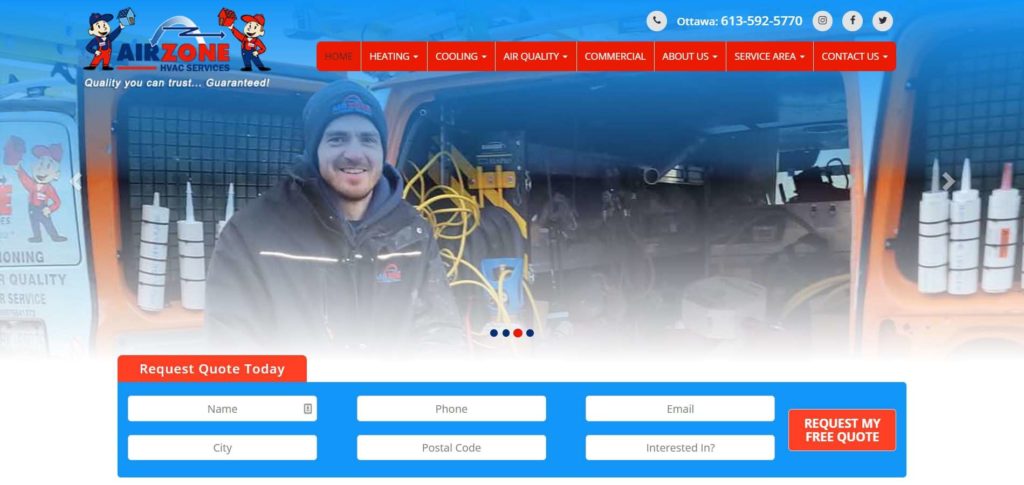 Air Zone HVAC Services Inc. Homepage