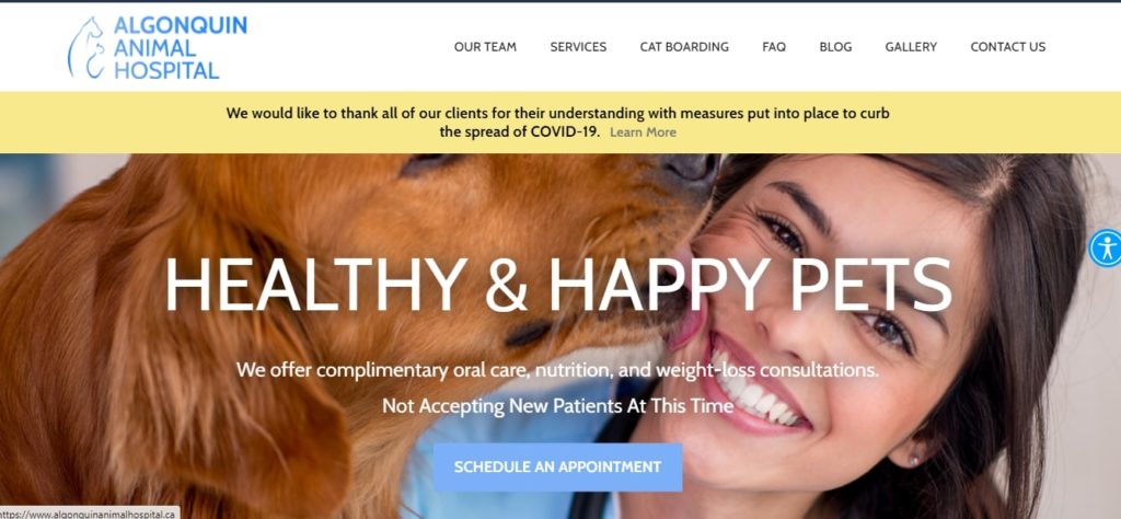 Algonquin Animal Hospital Homepage