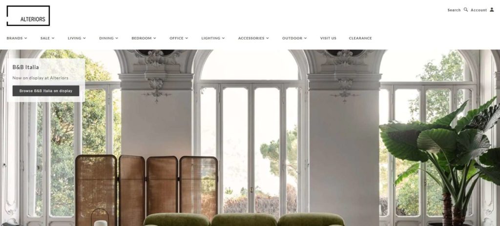 Alteriors Furniture Homepage