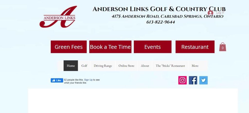 Anderson Links Golf Course Homepage