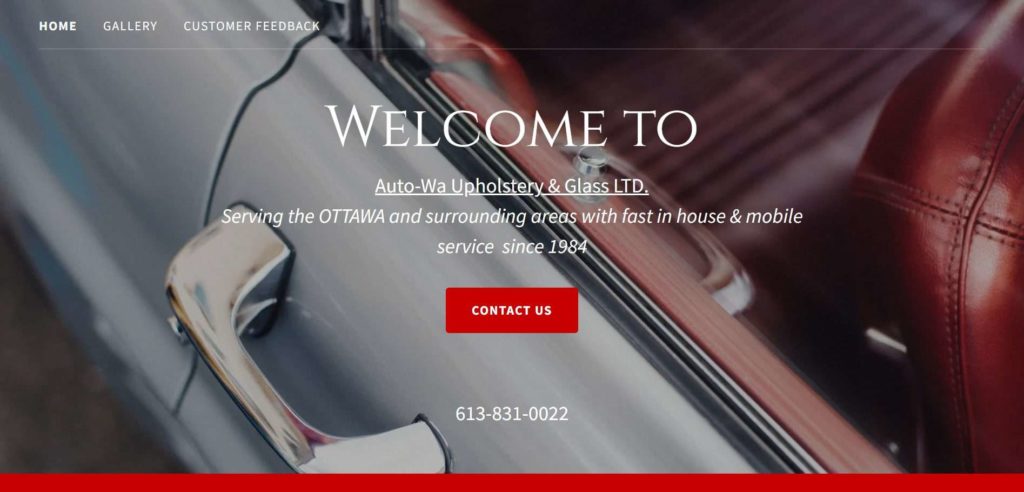 Auto-Wa Upholstery & Glass Ltd. Homepage