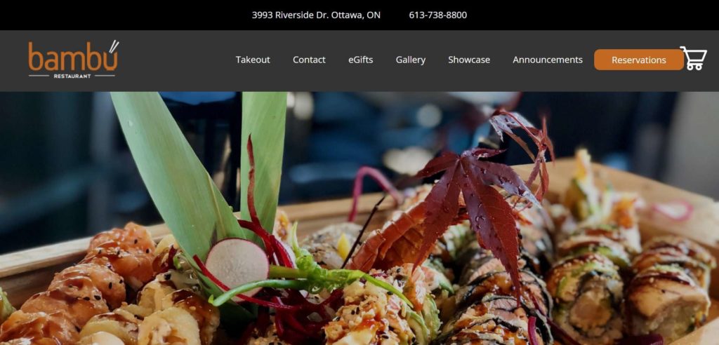 Bambu Restaurant Homepage