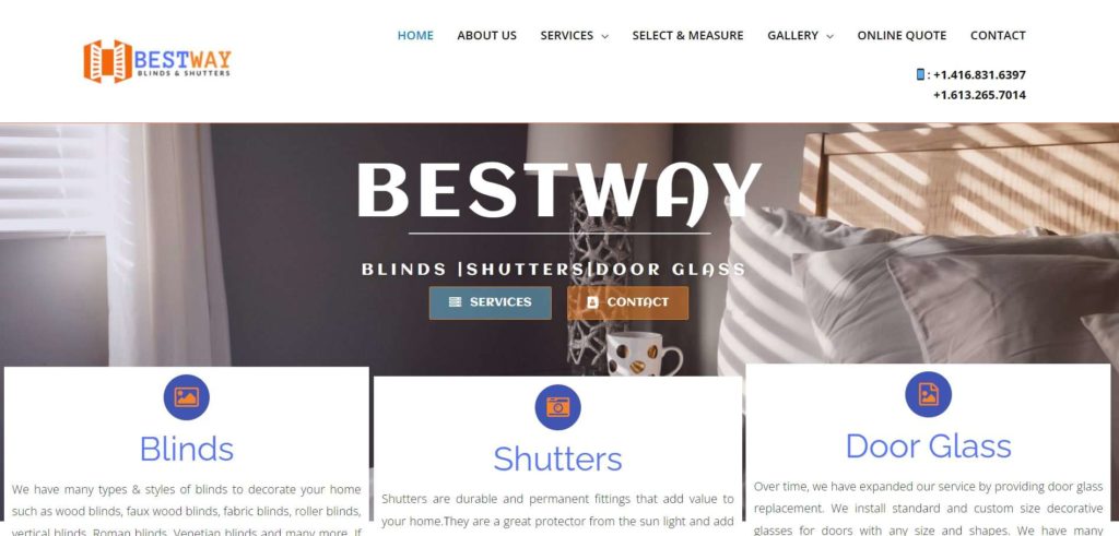 Bestway Blinds Homepage