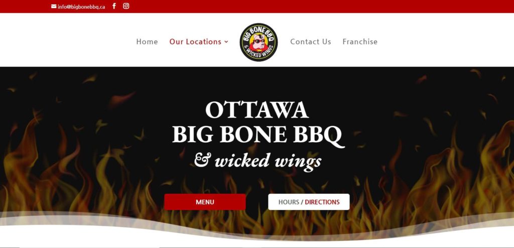 Big Bone BBQ & Wicked Wings Homepage
