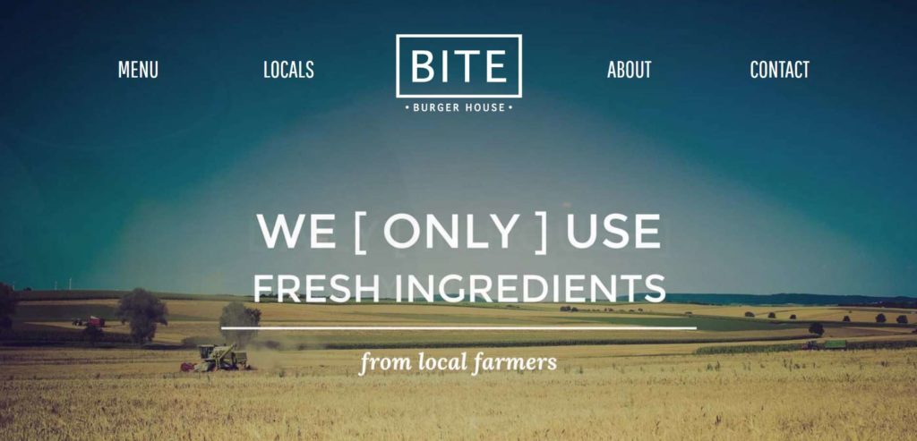 Bite Burger House Homepage